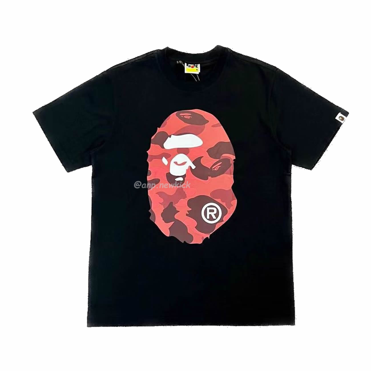 Bape Color Camo Big Ape Head Tee White Black White Green (22) - newkick.cc